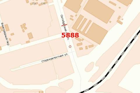 Billboard B in Vasylivka, 3x6  Bogoavlens'kij prosp. (Zovtnevij prosp.) - Starofortecna st. scheme