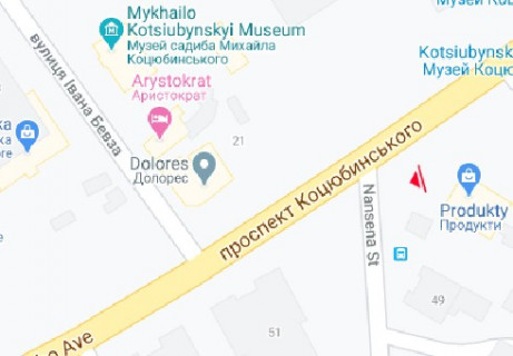 Scrolller, Scroll A in Vinnytsia, 2.3x3.14  Коцюбинського просп. - Нансена вул. - 663455 scheme