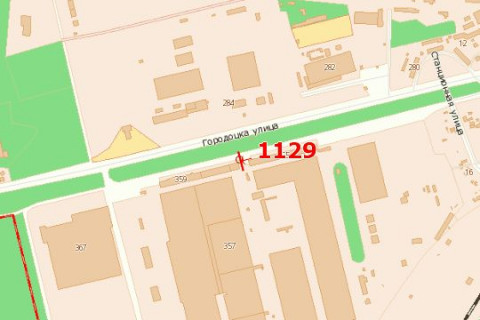 Billboard B in Vasylivka Gorodoc'ka st., 355 scheme