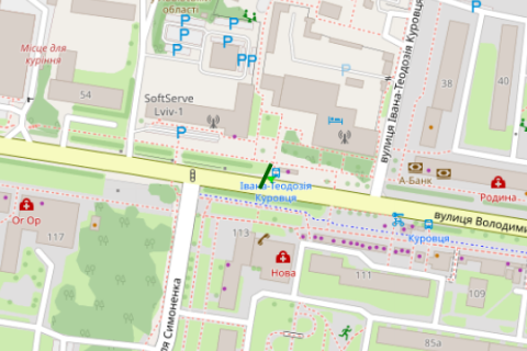 Scrolller, Scroll A in Lviv, 2.3x3.14  Володимира Великого вул., 52 - Василия Симоненко вул. - 665094 scheme