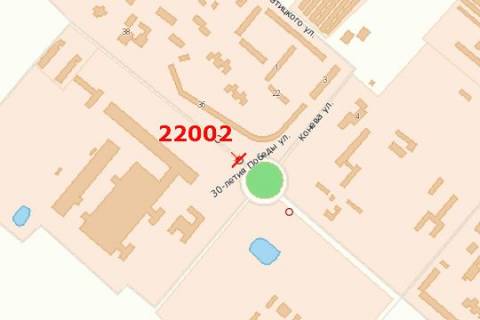 Billboard A in Cherkasy, 3x6  Peremogi prosp. - Oleni Teligi st. (Koneva st.) (do kil'ca) scheme