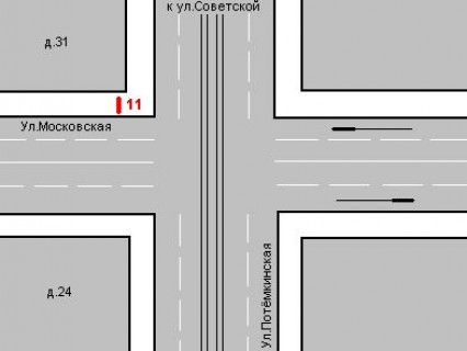 Backlight B in Mykolaiv, 1.2x1.8  Mariupol's'ka st., 31 - Pot'omkins'ka st. scheme