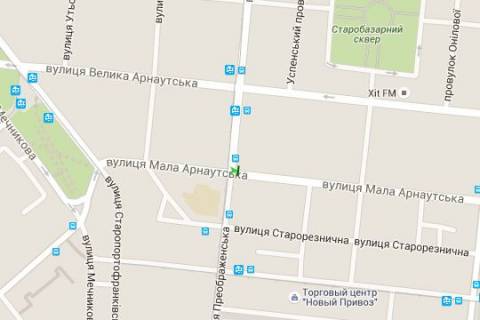 Citylight A in Odessa, 1.2x1.8  Mala Arnauts'ka st. - Preobrazens'ka st. scheme