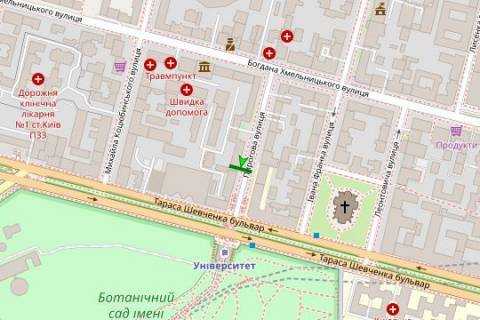 Citylight A in Kyiv, 1.2x1.8  Pirogova st., 4/26 scheme