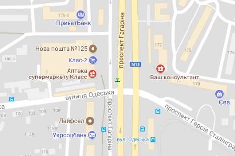 Scrolller, Scroll A in Kharkiv, 2.3x3.14  Gagarina prosp. - Geroiv Stalingrada prosp. - 167661 scheme