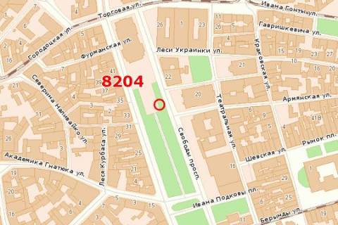 Backlight B in Lviv, 1.2x3.6  Svobodi prosp., 20 scheme