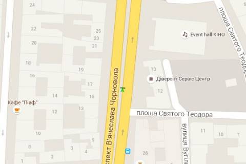 Citylight A in Lviv Vaceslava Cornovola prosp., 17 scheme