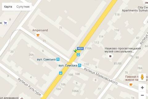 Backlight A in Kharkiv, 1.2x1.8  Sums'ka st., 71 scheme