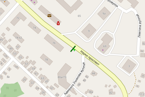 Billboard B in Vasylivka, 3x6  Nauki prosp., 76 (v napramku Demiivs'koj pl.) scheme