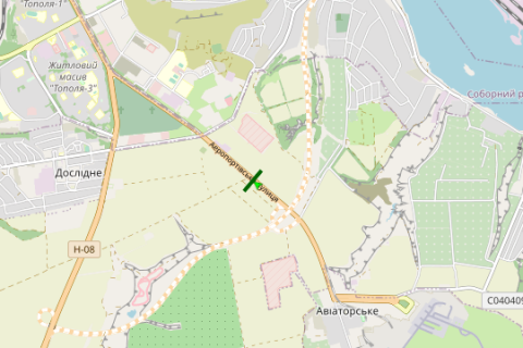 Billboard B in Vasylivka, 3x6  Doroga v aeroport "Dnipropetrovs'k",  2 km +555m (v bik m. Dnipro) scheme