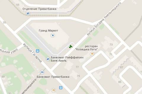 Citylight A in Cherkasy, 1.2x1.8  Gagarina st., 55/1 - Bogdana Hmel'nic'kogo st., (No2) scheme