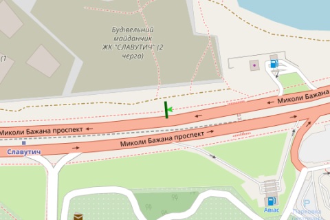 Video Billboard A in Kyiv, 4x8  Mikoli Bazana prosp., ZK "Zaricnij" - 368242 scheme