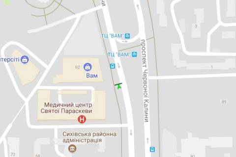 Billboard B in Lviv, 3x6  Cervonoi Kalini prosp., 62 scheme