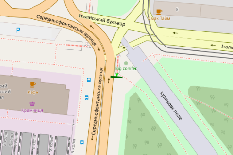 Citylight B in Odessa, 1,2х1,8  Seredn'ofontans'ka st. - Italijs'kij bul'v. (1,95h2,93) scheme