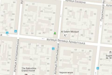 Citylight A in Odessa, 1.2x1.8  Risel'evs'ka st., 60 - Velika Arnauts'ka st. (napravl na zalizn. vokzal) scheme