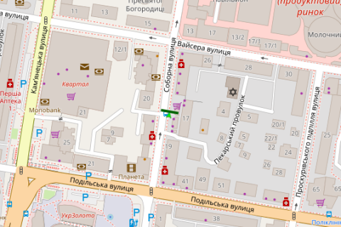 Citylight A in Khmelnitsky, 1.2x1.8  Soborna st., 17 scheme