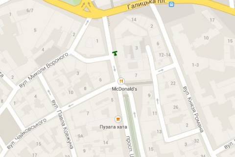 Citylight B in Lviv, 1.2x1.8  Sevcenka Tarasa prosp., 3 scheme