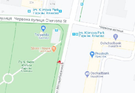 Prismatron, Prism A in Zaporizhzhya, 3x6  Моторобудівників просп. — Червона вул. - 616007 scheme