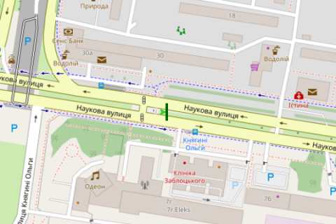 Backlight A in Lviv, 2.3x3.14  Наукова вул., 30 (до вул. Стрийська) scheme