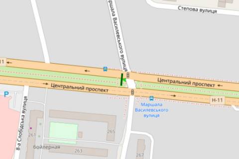 Prismatron, Prism A in Mykolaiv, 3x6  Central'nij prosp. (Lenina prosp.) - Marsala Vasilevs'kogo st., (prizma) - 62891 scheme