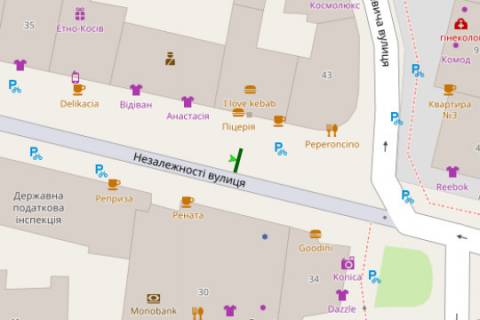 Citylight A in Ivano-Frankivsk, 1.2x1.8  Nezaleznosti st., 41 scheme