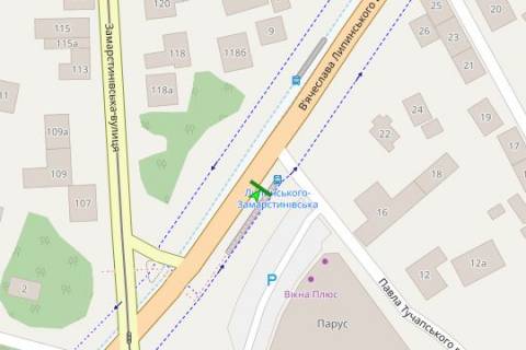 Citylight A in Lviv, 1.2x1.8  Vaceslava Lipins'kogo st., 26 scheme