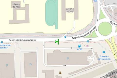 Billboard A in Vasylivka, 3x6  Bereznakivs'ka st., 23 scheme