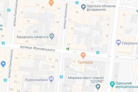 Backlight B in Odessa, 1.2x1.8  Zukovs'kogo st. - Puskins'ka st. scheme