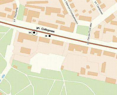 Citylight B in Rivne, 1.2x1.8  Soborna st., 3 (No1) scheme