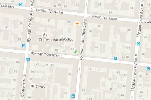 Citylight A in Odessa, 1.2x1.8  Risel'evs'ka st., 42 - Uspens'ka st. (naprav na zalizn. vokzal) scheme