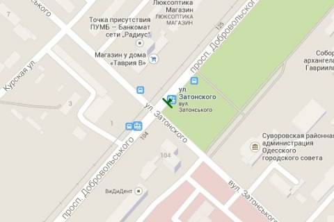 Billboard B in Odessa, 3x6  Dobrovol's'kogo prosp. - Zatons'kogo st. scheme