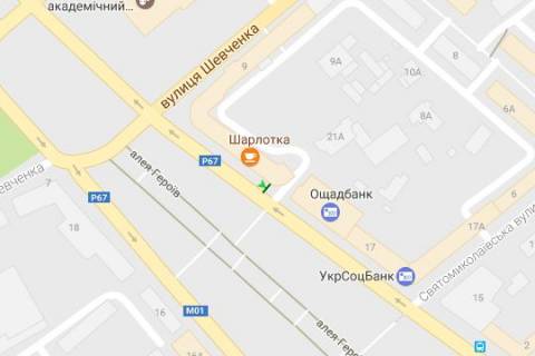 Backlight B in Chernihiv, 1.2x1.8  Miru prosp., 21 (No1) scheme