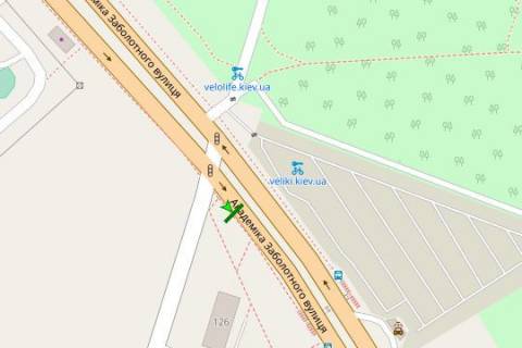 Billboard A in Kyiv, 3x6  Akademika Zabolotnogo st., 126/1 (u napramku Stolicnogo sose) scheme