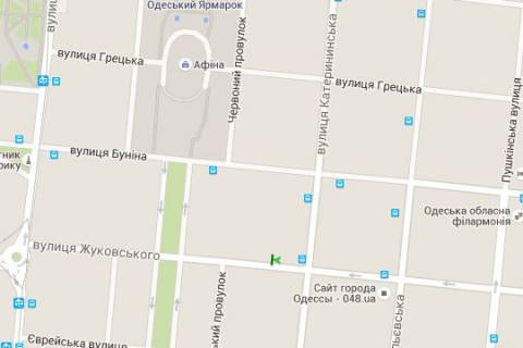 Citylight A in Odessa, 1.2x1.8  Zukovs'kogo st., 30 - Ekaterinins'ka st. scheme