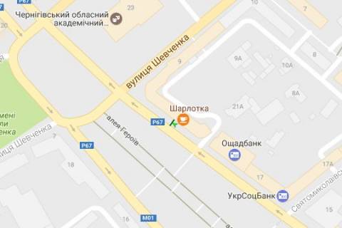 Citylight A in Chernihiv, 1.2x1.8  Miru prosp., 21 (No2) scheme