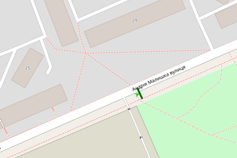 Billboard A in Kyiv, 3x6  Andria Maliska st., 29 naproti scheme
