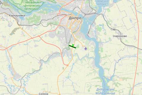 Billboard A in Dnipro (Dnipropetrovsk), 3x6  Zaporiz'ke sose, 420km + 420m (pered AZS "OKKO") scheme