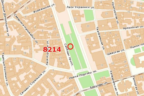 Citylight A in Lviv Svobodi prosp., 25 scheme