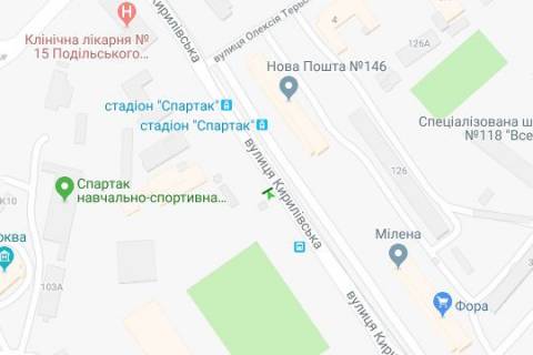Backlight B in Kyiv, 2.3x3.14  Kirilivs'ka st., naproti bud.126 scheme