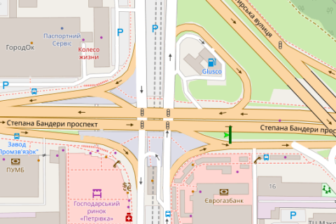 Video Billboard A in Kyiv, 8x4  Banderi Stepana prosp. (Moskovs'kij prosp.) - Tul's'ka pl. - 368269 scheme