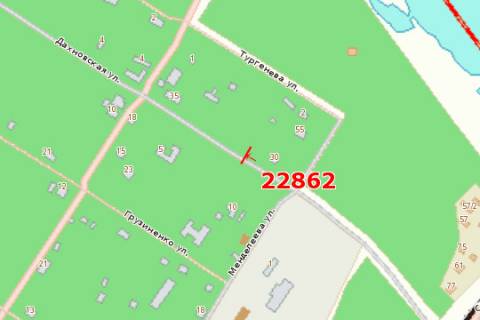 Billboard A in Cherkasy, 3x6  Dahnivs'ka st., 25-a - Svatitela-hirurga Luki st. scheme