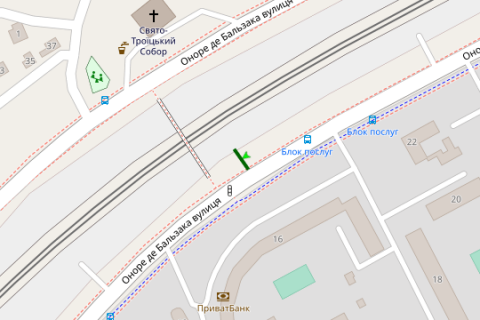 Billboard A in Vasylivka, 3x6  Onore de Bal'zaka st., 16 naproti scheme