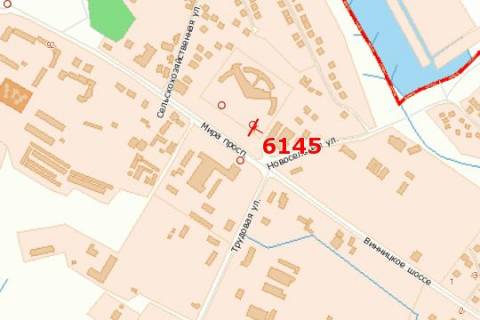 Billboard A in Khmelnitsky, 3x6  Vinnic'ka st. - Miru prosp. - Trudova st. (ot Leznevo) scheme