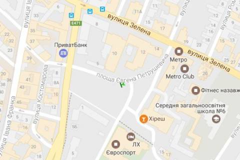 Scrolller, Scroll B in Lviv Evgena Petrusevica pl. - 369774 scheme
