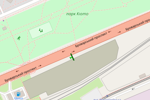 Billboard A in Vasylivka, 3x6  Brovars'kij prosp., miz st. metro "Lisova" i "Cernigivs'ka" scheme
