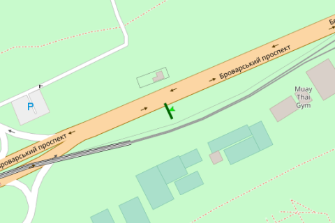 Billboard B in Vasylivka, 3x6  Brovars'kij prosp., 100m do mostu Metro  (v naav. mosta Metro) scheme