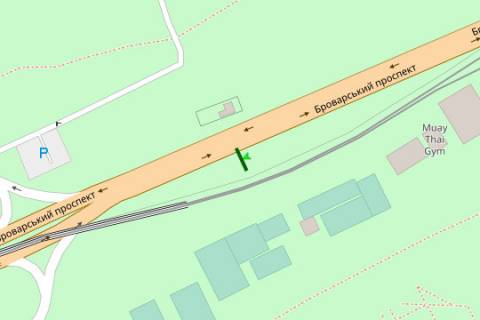 Billboard B in Kyiv, 3x6  Brovars'kij prosp., 100m do mostu Metro  (u napramku  mosta Metro) scheme