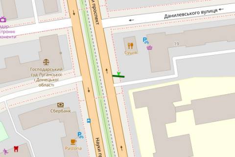 Backlight B in Kharkiv, 2.3x3.14  Nauki prosp. (Lenina prosp.) - Danilevs'kogo st. scheme