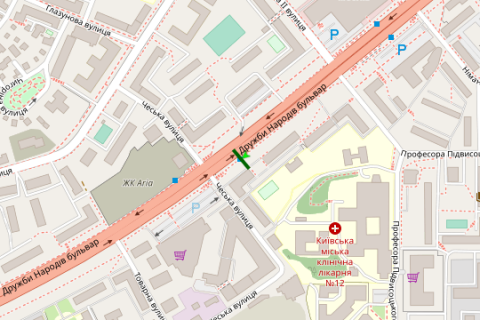 Non-Standard B in Kyiv, 1.2x1.8  Миколи Міхновського бульв., 18/7 зуп. вул.Чеська scheme