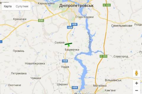 Billboard A in Vasylivka, 2x24  Dnipro - Zaporizza (25 km. do Dnipra) scheme